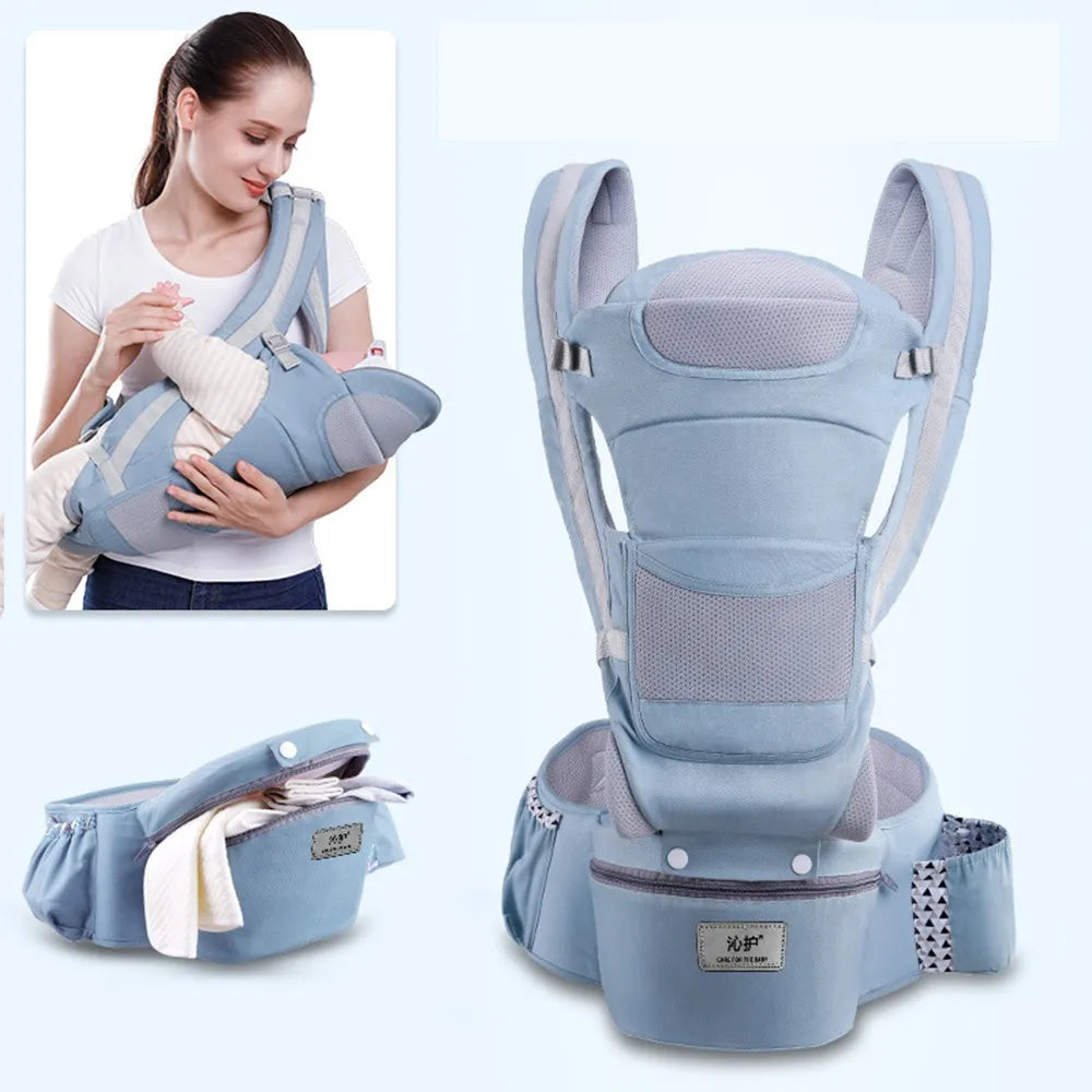 Ergonomic Baby Carrier Backpack - Front-Facing Hip Seat for Infants