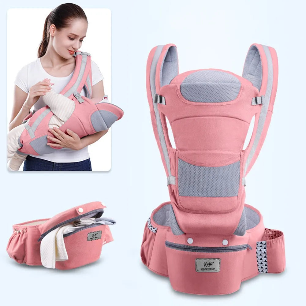 Ergonomic Baby Carrier Backpack - Front-Facing Hip Seat for Infants