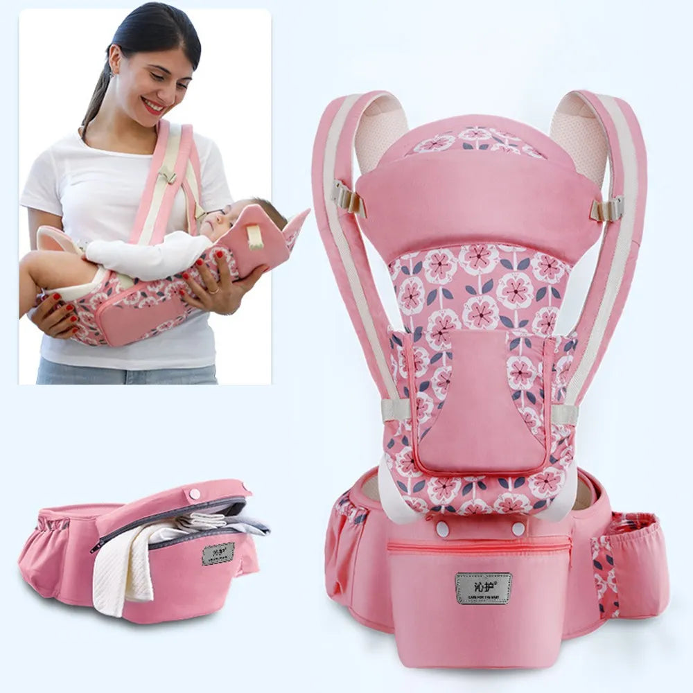 Ergonomic Baby Carrier Backpack - Front-Facing Hip Seat for Infants