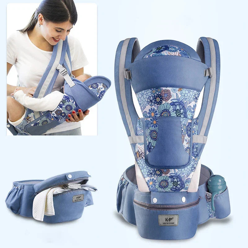 Ergonomic Baby Carrier Backpack - Front-Facing Hip Seat for Infants