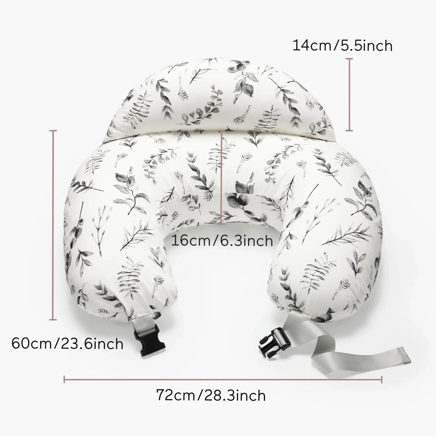 Ergonomic Baby Nursing Pillow Cover - Soft Cotton Pillowcase