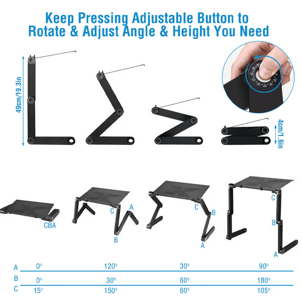 Ergonomic Laptop Stand 360° Swivel - FlexStand