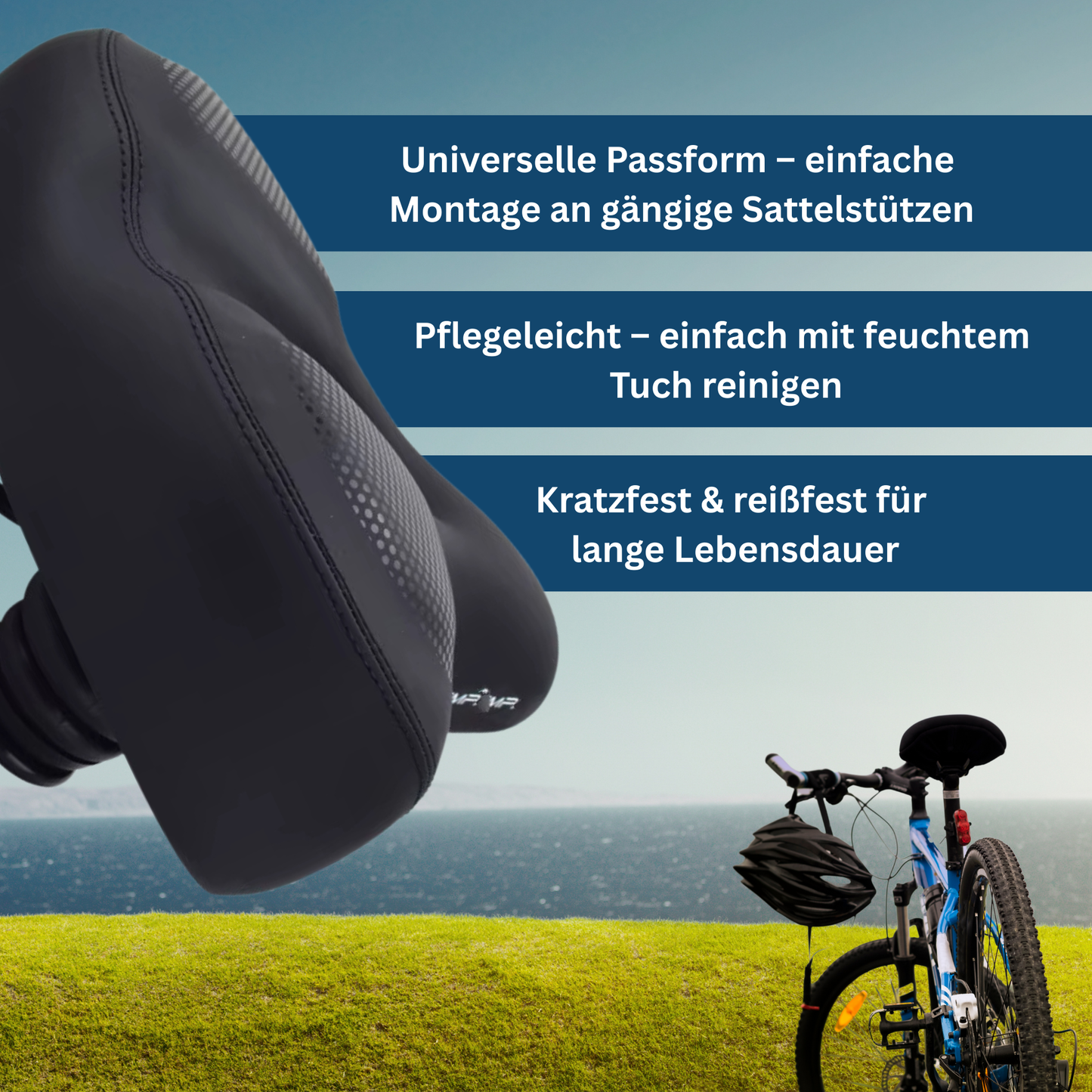 ErgoSoft Bicycle Saddle for Comfortable Riding