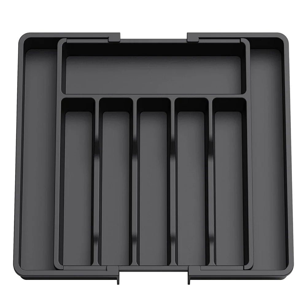 Expandable Cutlery Drawer Organizer with Adjustable Width – Dedicated Compartments for Forks, Knives, and Spoons