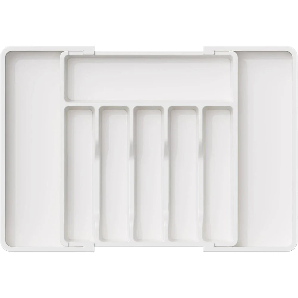 Expandable Cutlery Drawer Organizer with Adjustable Width – Dedicated Compartments for Forks, Knives, and Spoons