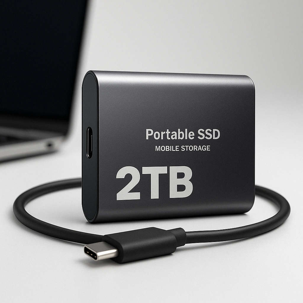External SSD 2TB Fast Storage USB-C Portable Drive