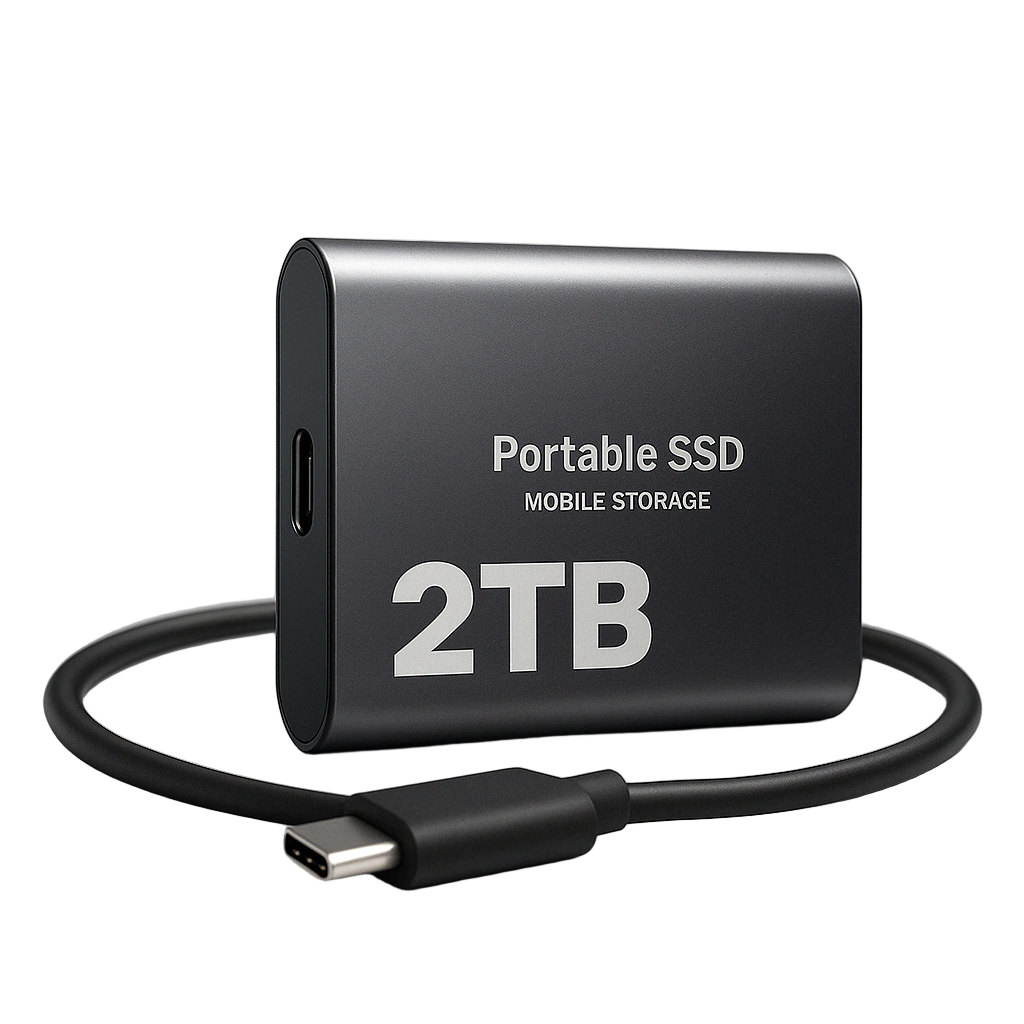 External SSD 2TB Portable Shockproof High-Speed Storage