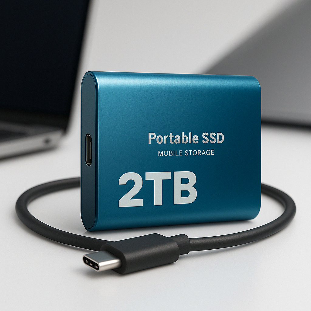 External SSD 2TB Portable Shockproof High-Speed Storage