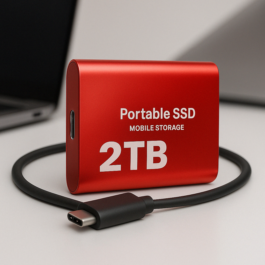External SSD 2TB Portable Shockproof High-Speed Storage