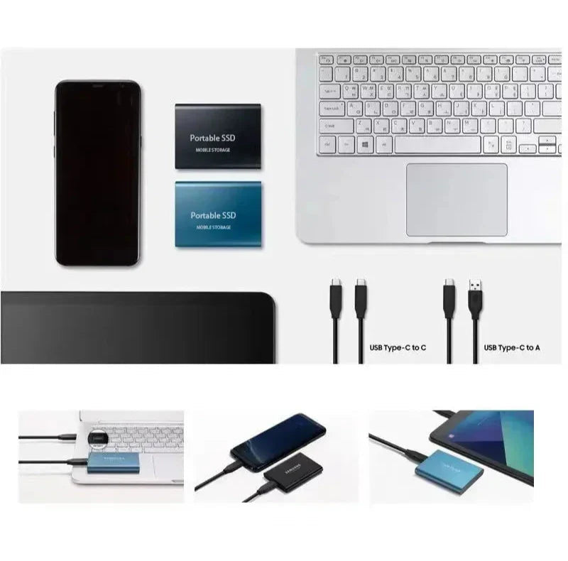 External SSD 2TB Portable Shockproof High-Speed Storage