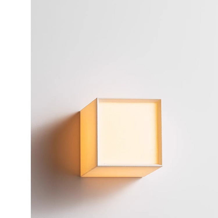 Fabric Shade Wall Lamp - Modern Square LED Sconce - Interior Lighting - Image 4