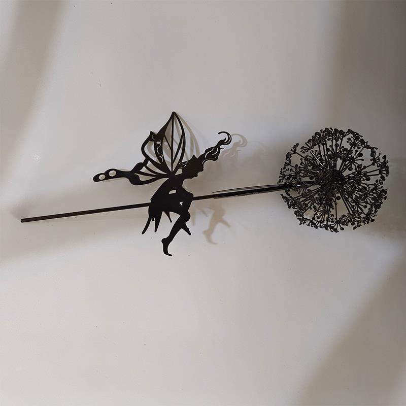 Fairies and Dandelion Dancing Together Outdoor Garden Sculpture