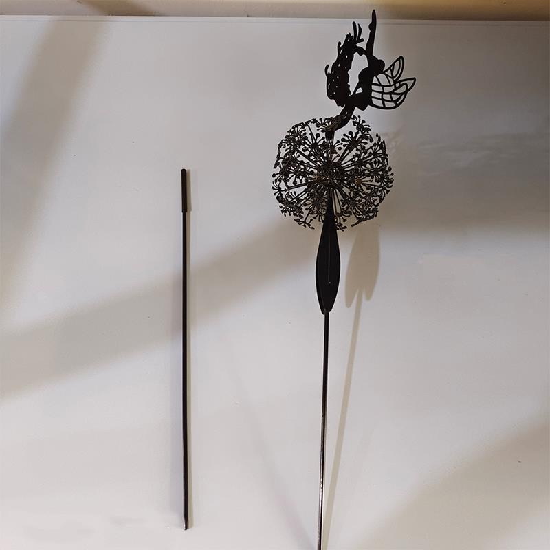 Fairies and Dandelion Dancing Together Outdoor Garden Sculpture