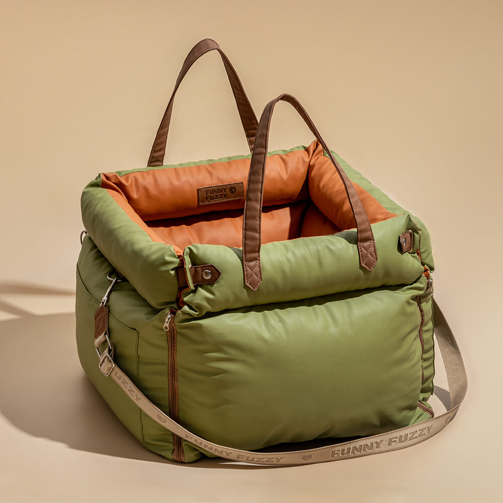 Faux Leather Dog Car Seat - Safety & Style