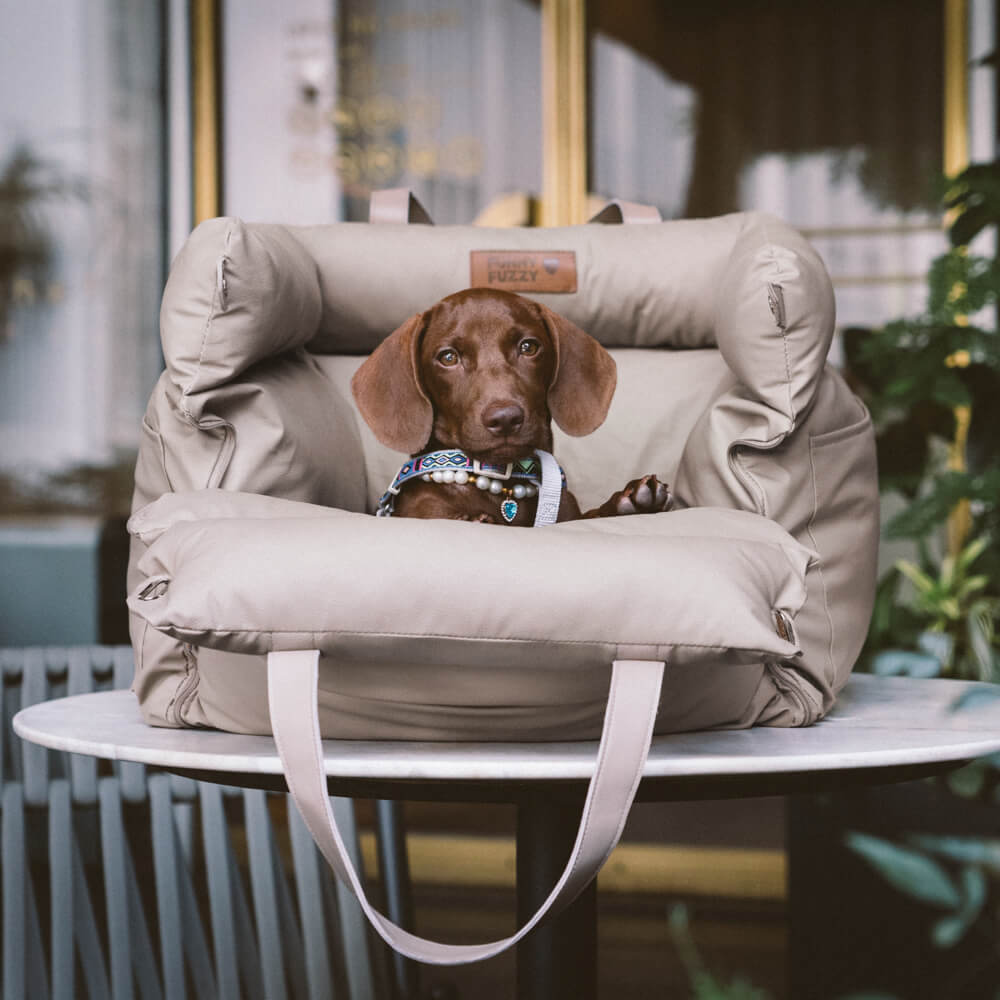 Faux Leather Dog Car Seat - Safety & Style