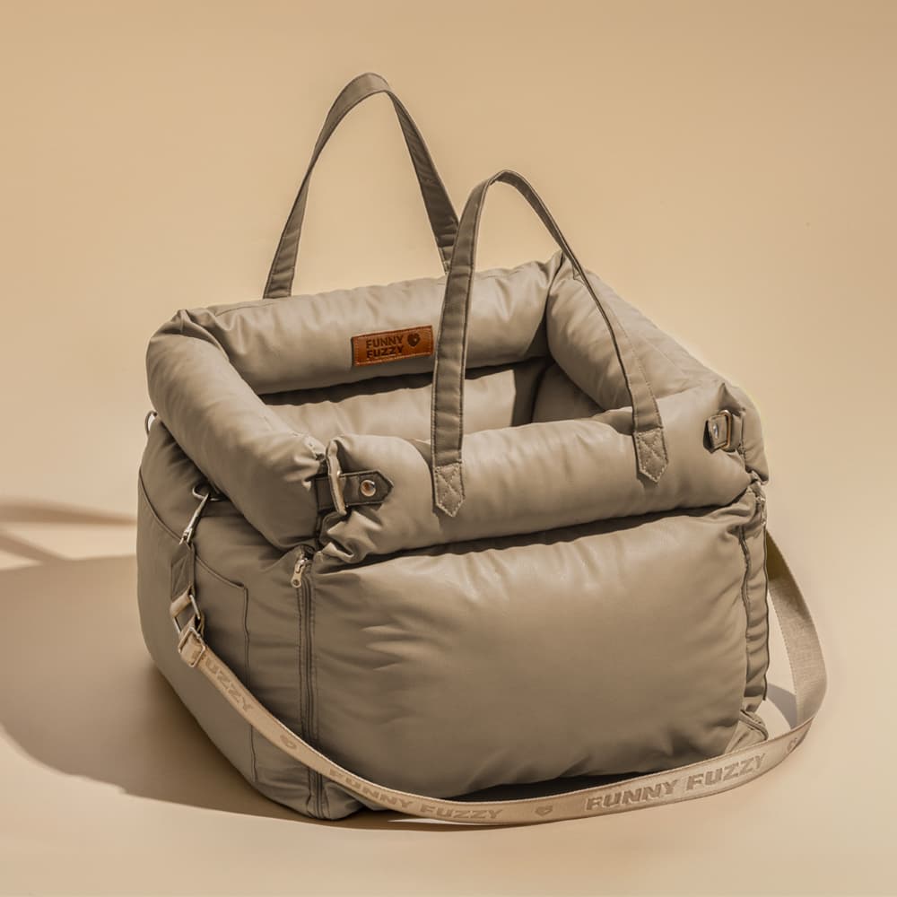 Faux Leather Dog Car Seat - Safety & Style