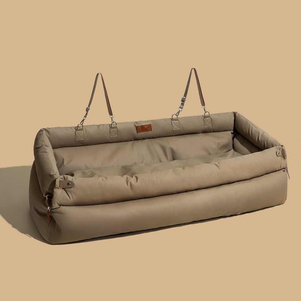 Faux Leather Dog Car Seat - Safety & Style