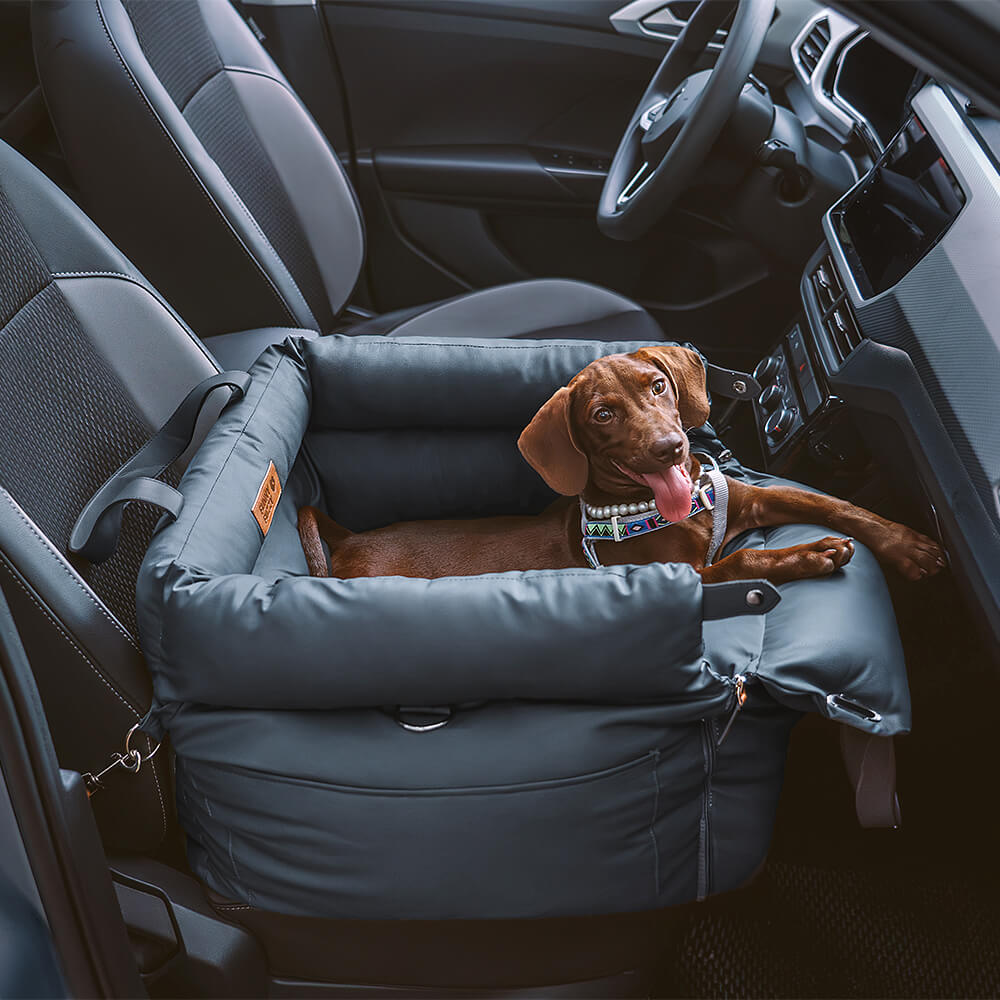 Faux Leather Dog Car Seat - Safety & Style