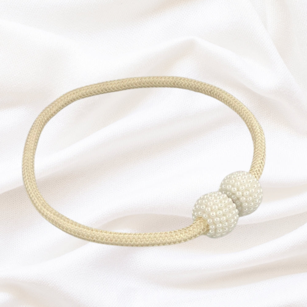 Faux Pearl Curtain Tie Backs - Braided Rope - Decorative Window Accessories - 2-Piece Set - Image 12