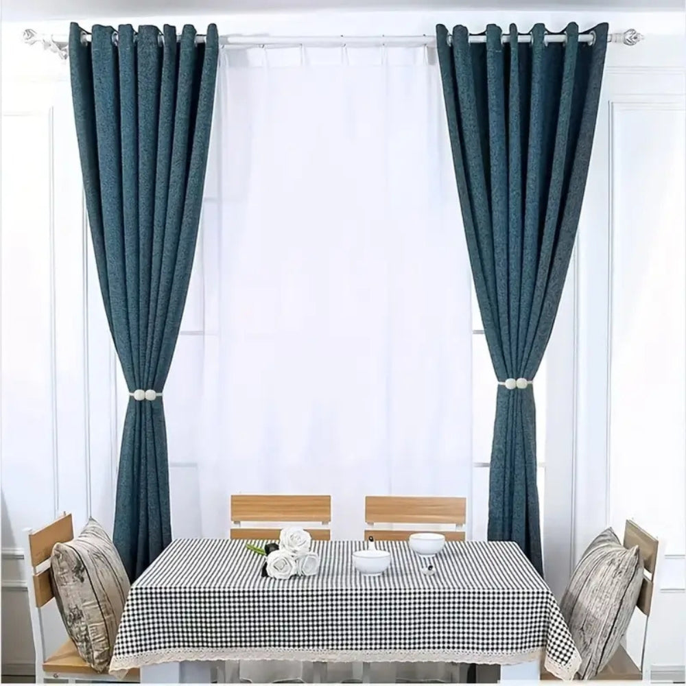 Faux Pearl Curtain Tie Backs - Braided Rope - Decorative Window Accessories - 2-Piece Set - Image 4