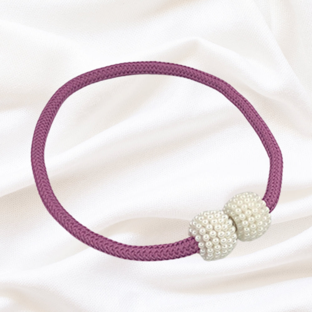 Faux Pearl Curtain Tie Backs - Braided Rope - Decorative Window Accessories - 2-Piece Set - Image 6