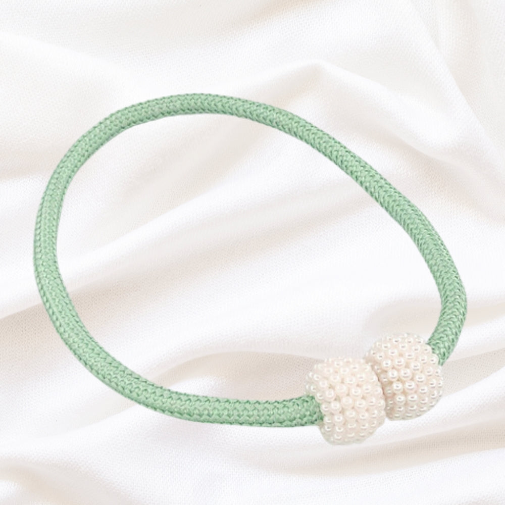 Faux Pearl Curtain Tie Backs - Braided Rope - Decorative Window Accessories - 2-Piece Set - Image 7