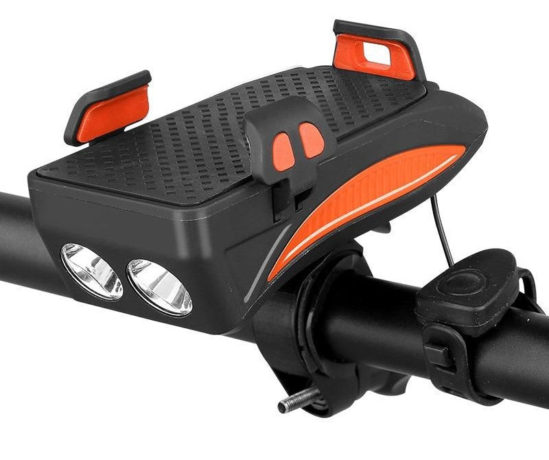 FietsPro 4-in-1 Phone Mount, Power Bank, Light & Horn