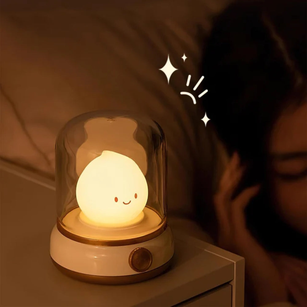 Flame-Shaped Table Lamp - Rechargeable Night Light with Dimmer - Desk Lamp - Image 1