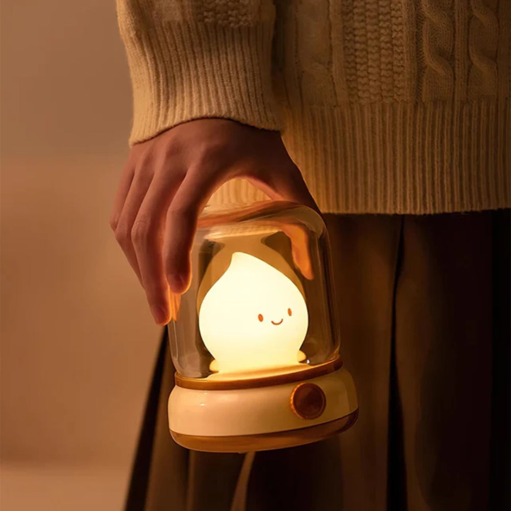 Flame-Shaped Table Lamp - Rechargeable Night Light with Dimmer - Desk Lamp - Image 3