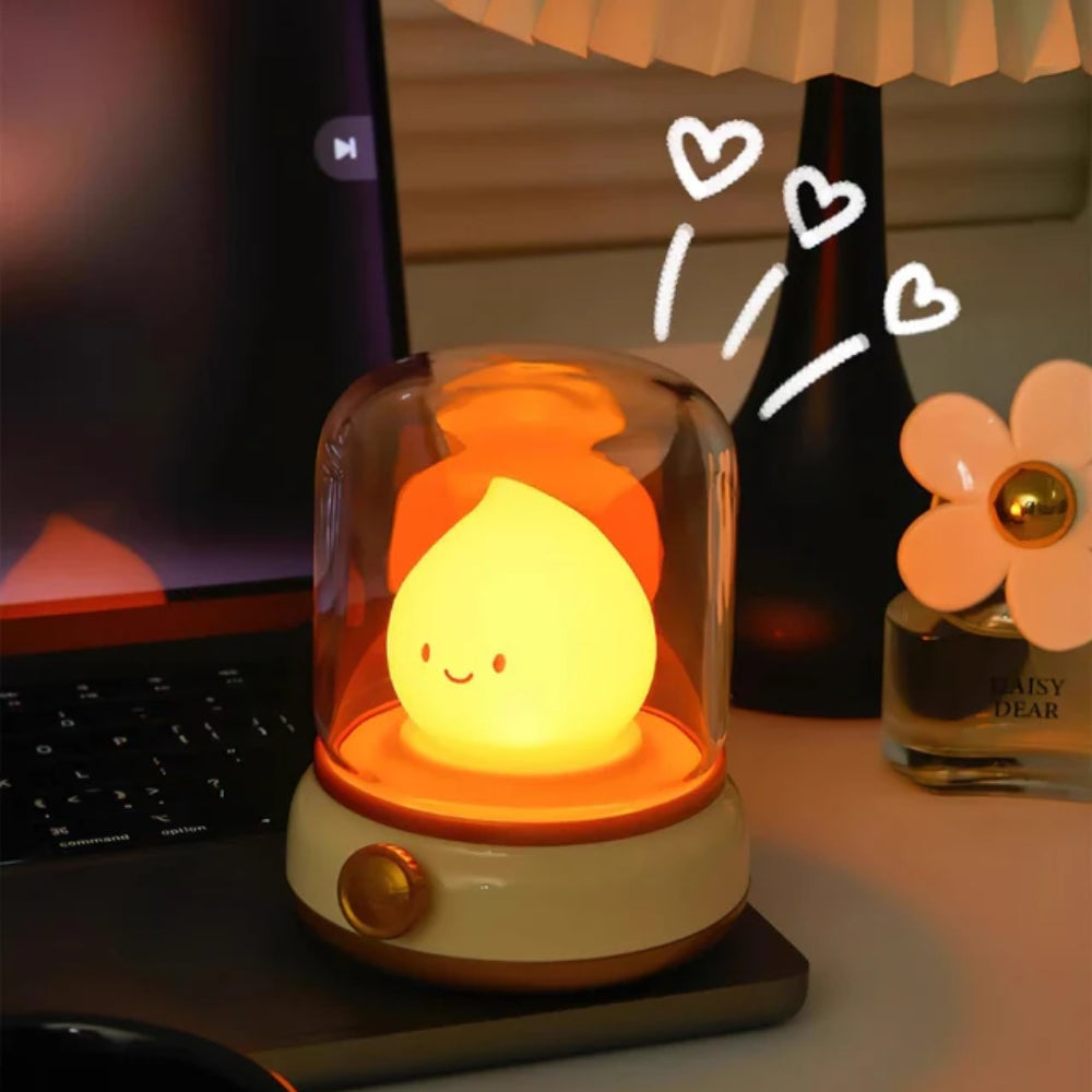 Flame-Shaped Table Lamp - Rechargeable Night Light with Dimmer - Desk Lamp - Image 5