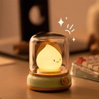 Flame-Shaped Table Lamp - Rechargeable Night Light with Dimmer - Desk Lamp