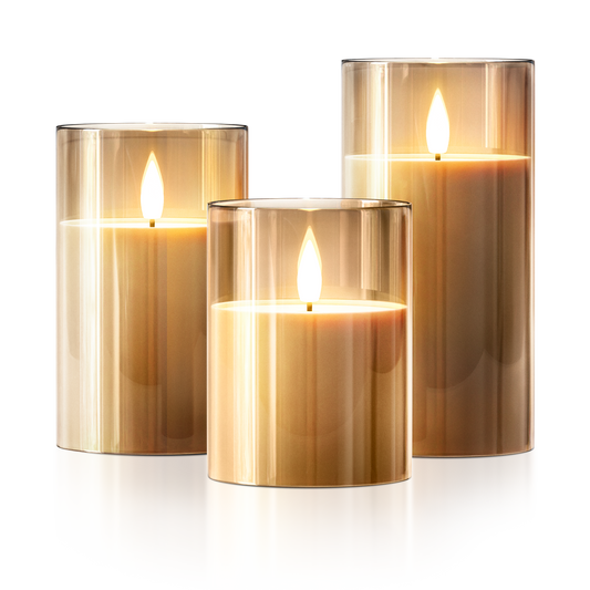 Flameless Candles - Elegant Wireless Set of 3 - Battery Operated - Decorative Lighting - Image 1