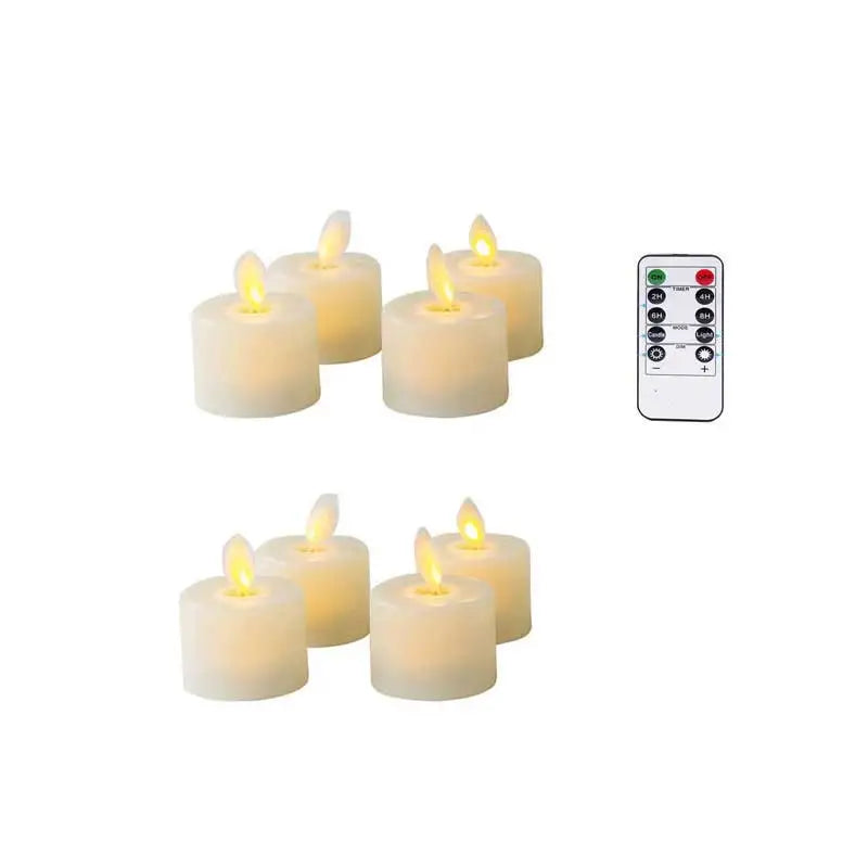 Flameless Tealight Candles - Real Wax LED - Flickering - Remote Timer - Ambient Lighting - Image 6