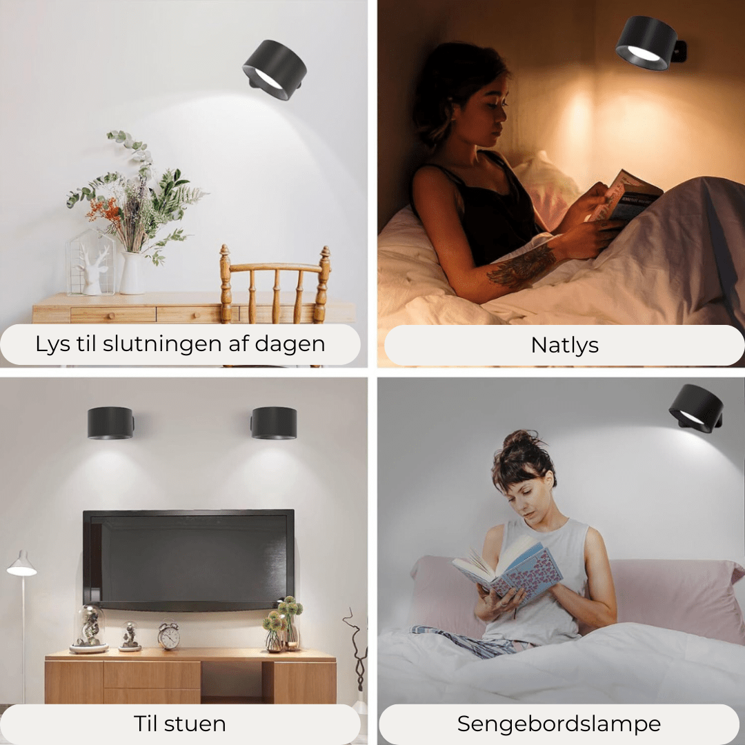 Flexilight Wall Lamp - Black Metal - Wireless Touch Control 360° Rotation - Modern Style - Image 4