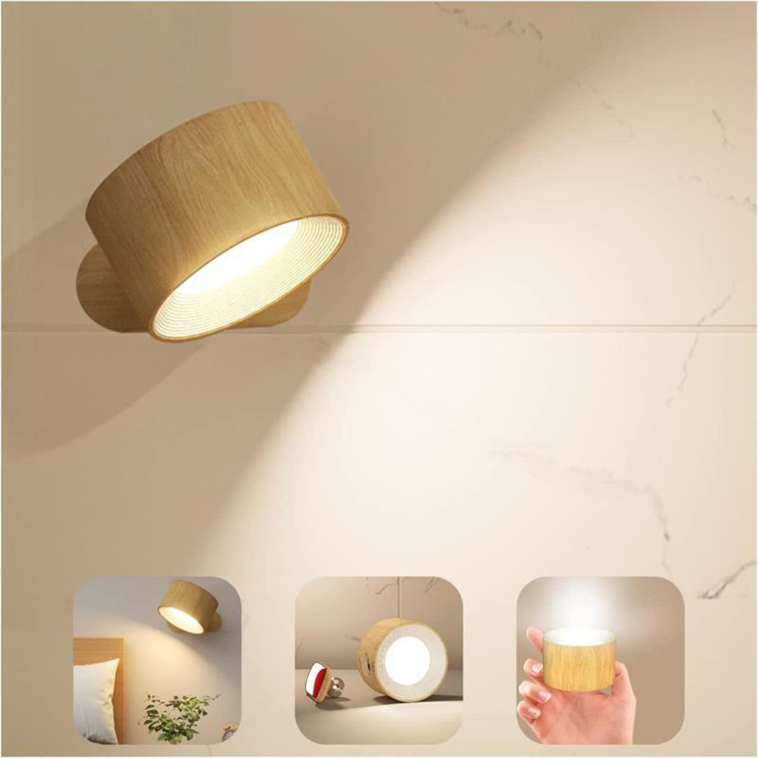 Flexilight Wall Lamp - Black Metal - Wireless Touch Control 360° Rotation - Modern Style - Image 7