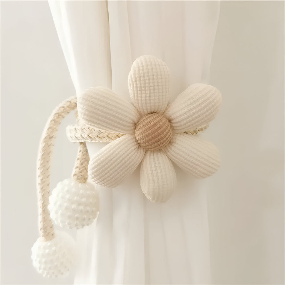 Floral Curtain Tie Back - Fabric Curtain Holder - Playful Design - Image 2
