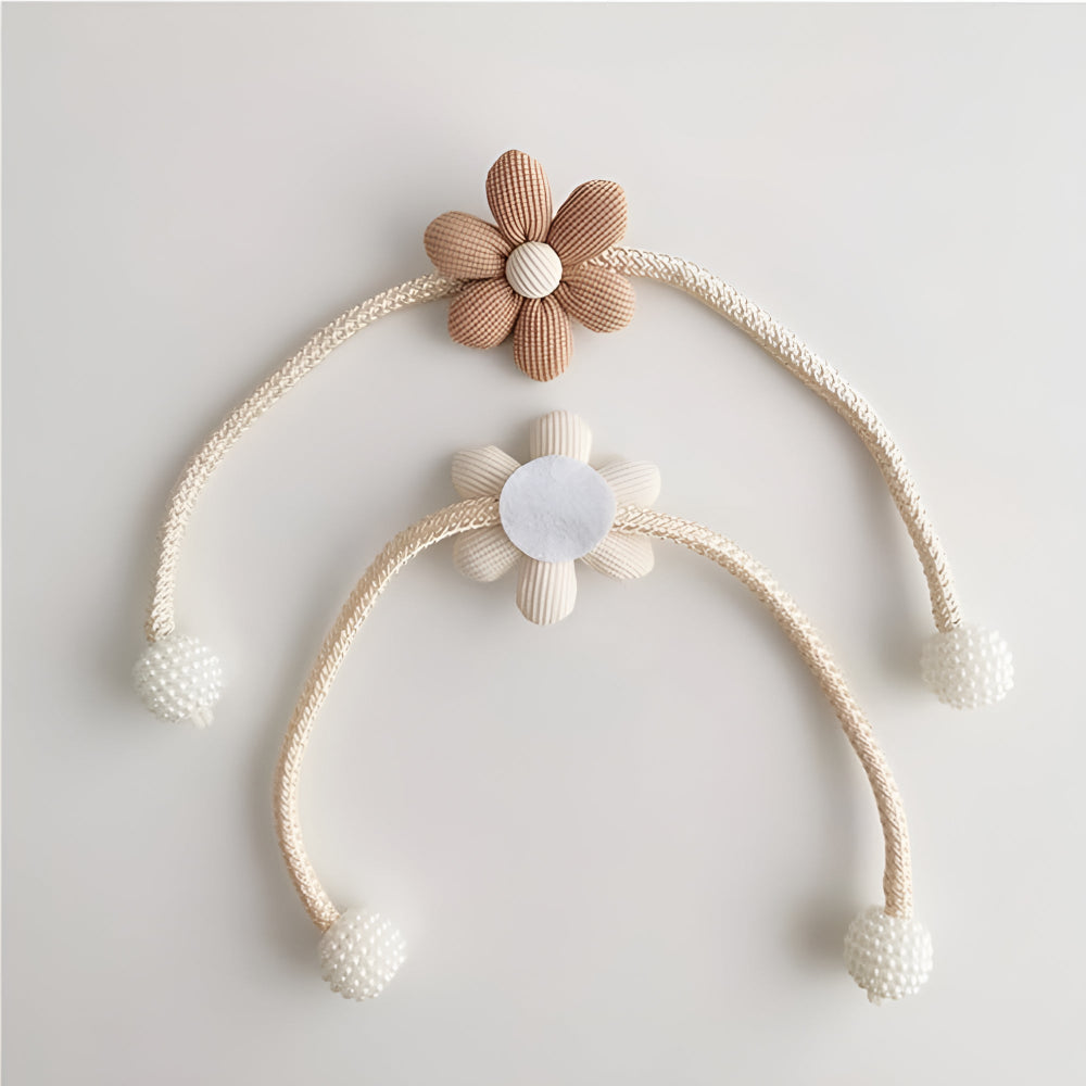 Floral Curtain Tie Back - Fabric Curtain Holder - Playful Design - Image 5