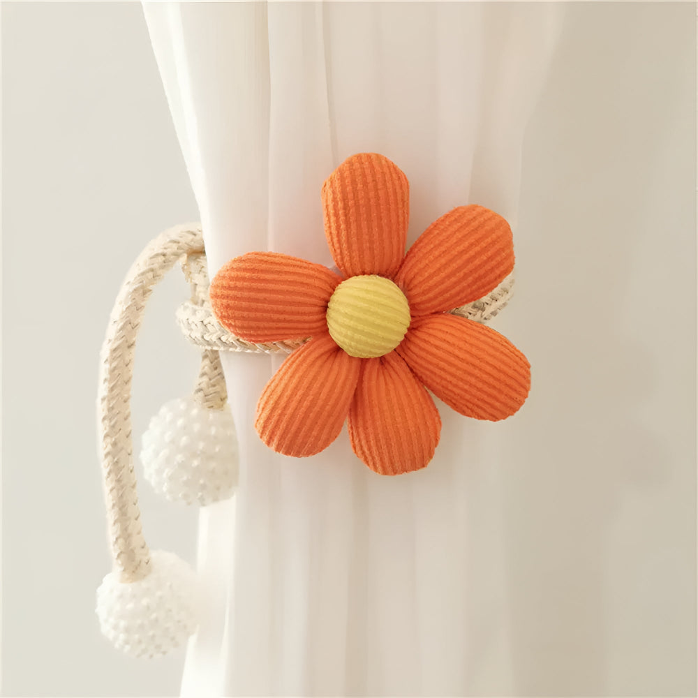 Floral Curtain Tie Back - Fabric Curtain Holder - Playful Design - Image 6