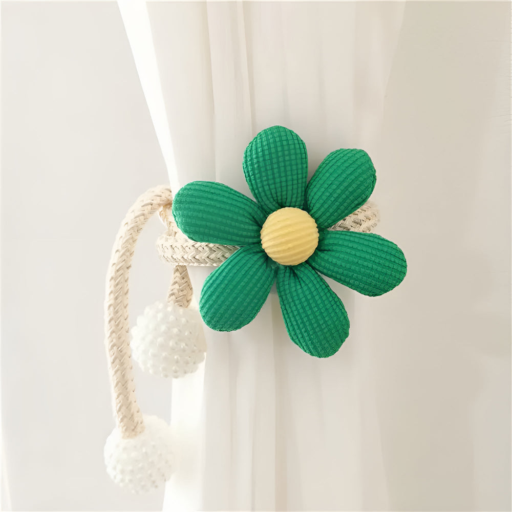 Floral Curtain Tie Back - Fabric Curtain Holder - Playful Design - Image 7