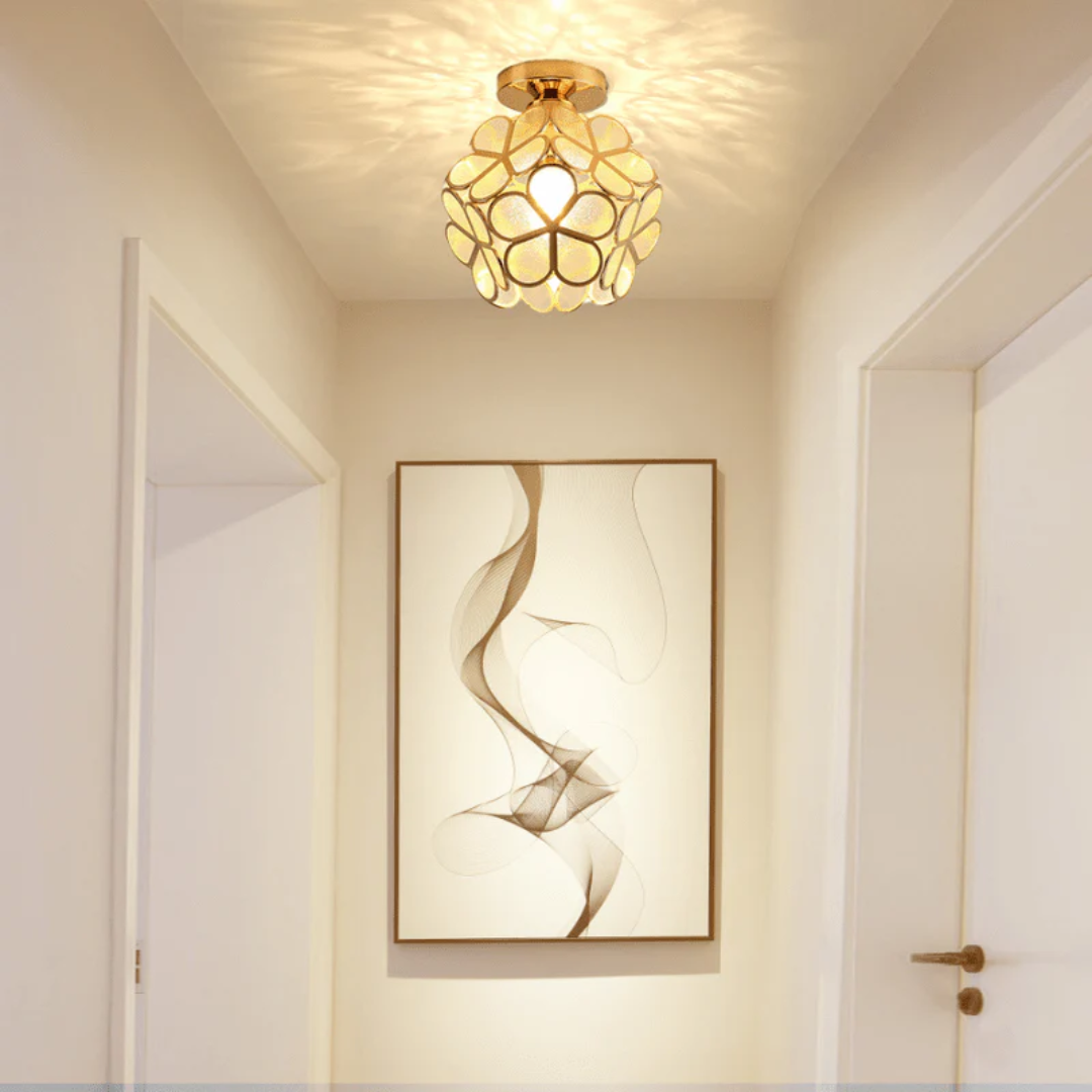 Floral Style Ceiling Light - Iron and Plastic - Stylish Fixture - Image 3