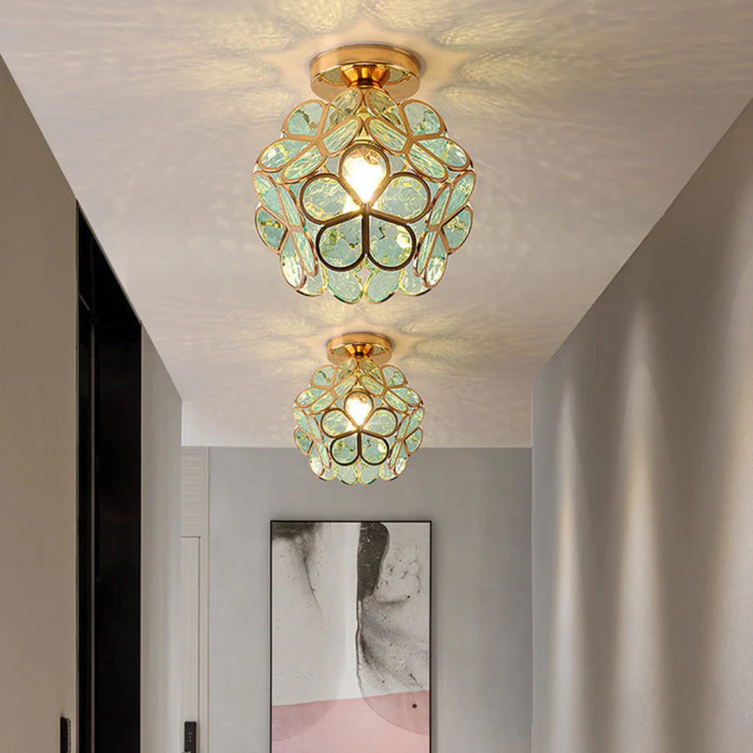 Floral Style Ceiling Light - Iron and Plastic - Stylish Fixture - Image 5