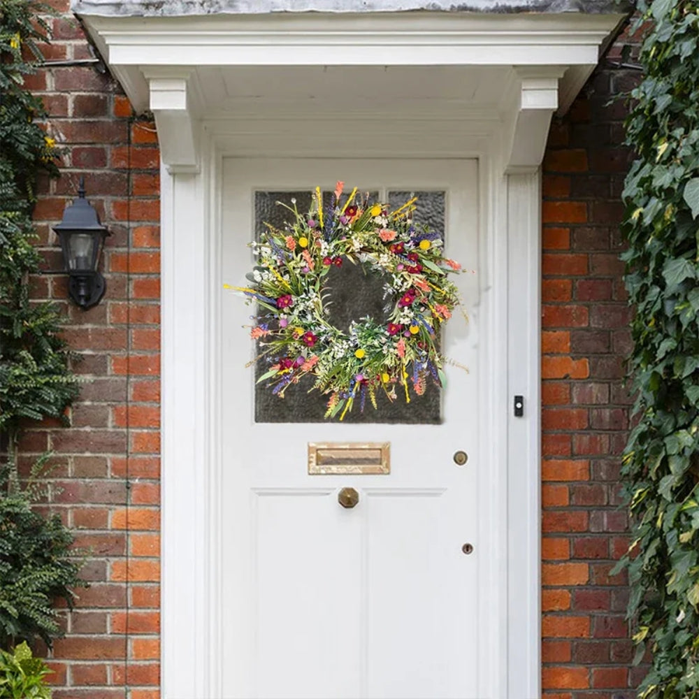 Floral Wreath - Handmade - Seasonal Accent Decor - Image 4