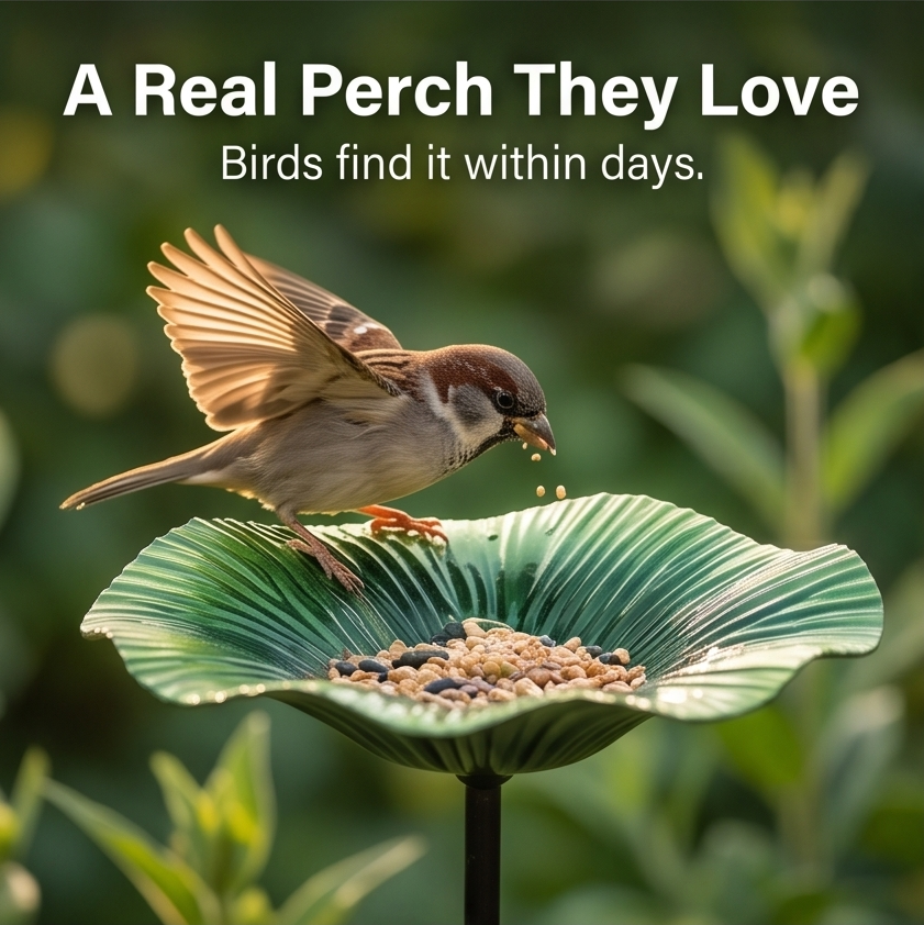 Floressa – Hand Painted Flower Bird Feeder Stake
