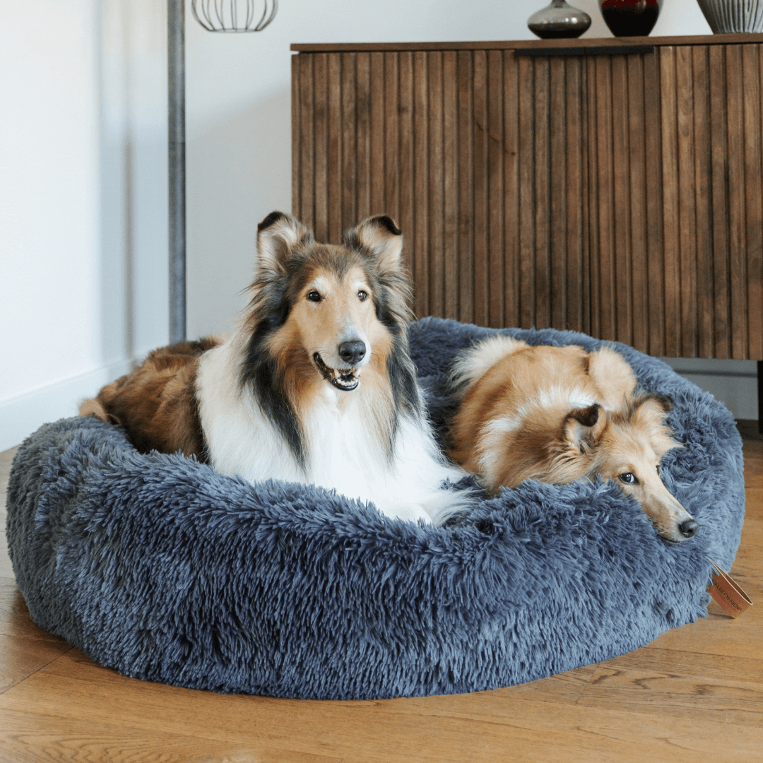Fluffy Anxiety-Relieving Donut Dog Bed for All Dogs