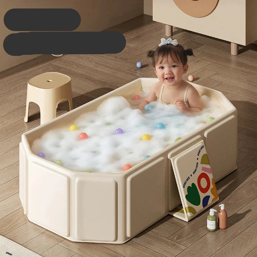 Foldable Baby Bathtub with Temperature Display for Infants & Toddlers