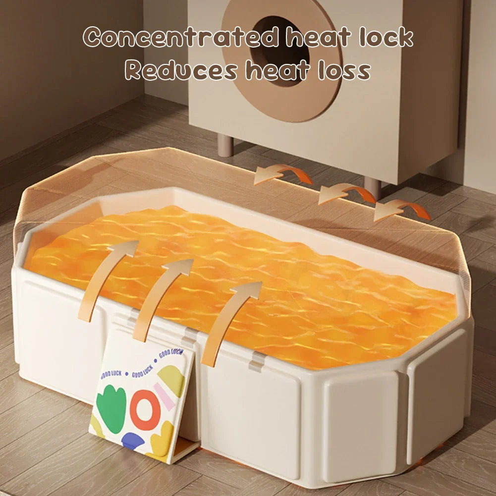 Foldable Baby Bathtub with Temperature Display for Infants & Toddlers