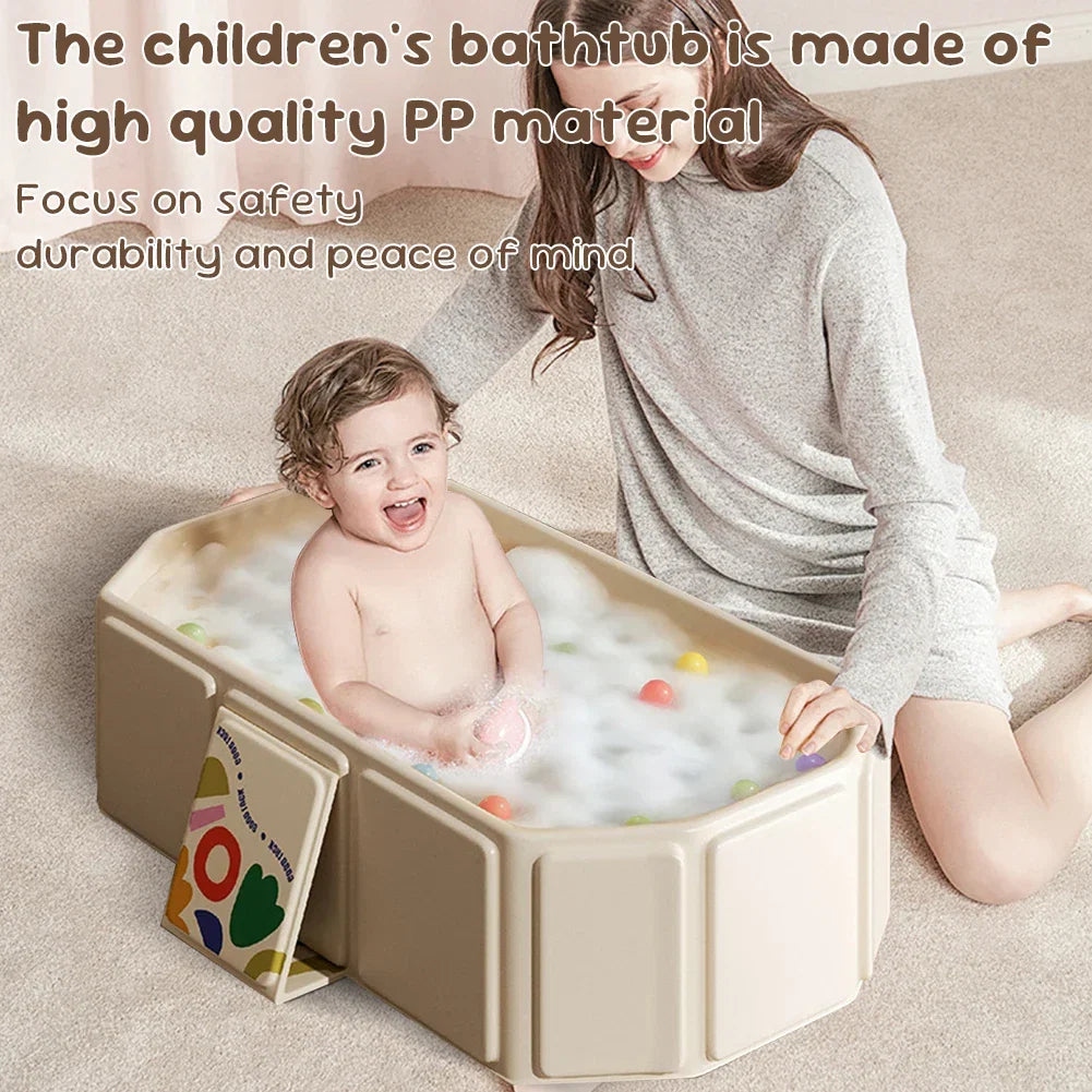 Foldable Baby Bathtub with Temperature Display for Infants & Toddlers