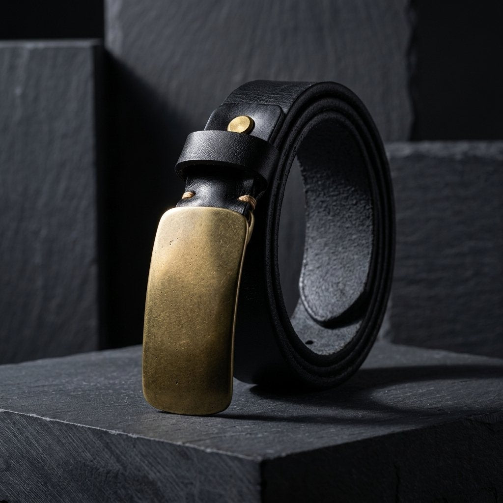 Full Grain Brass Buckle Belt