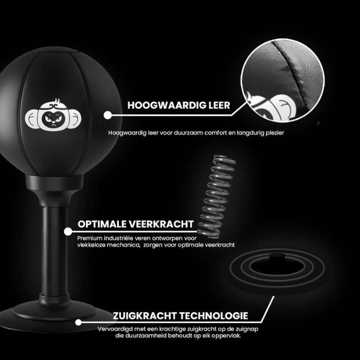 FunPunch Punching Bag - With Powerful Suction Cup Up to 70KG