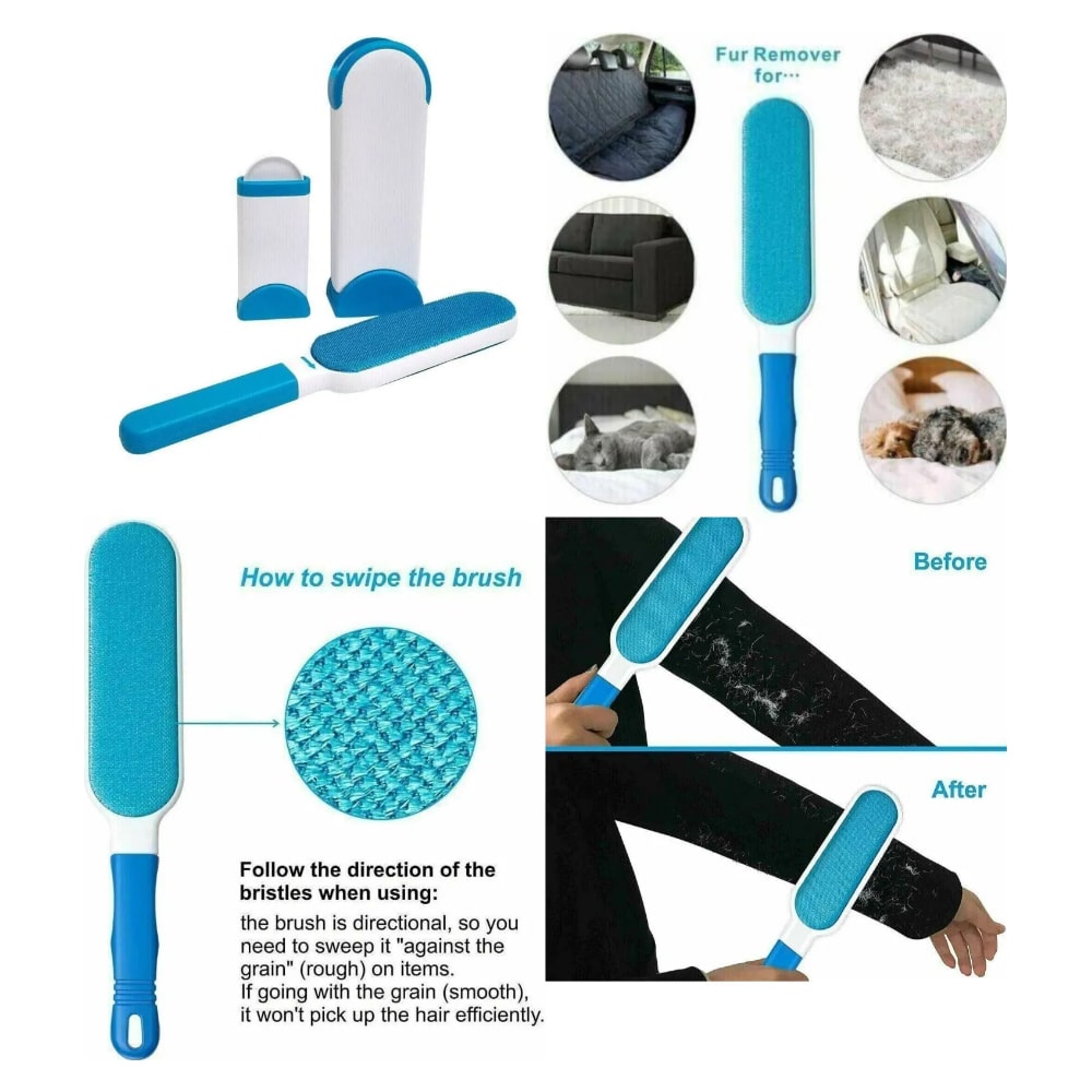 Fur and Lint Brush - Effectively Removes Hair from Upholstery and Fabrics